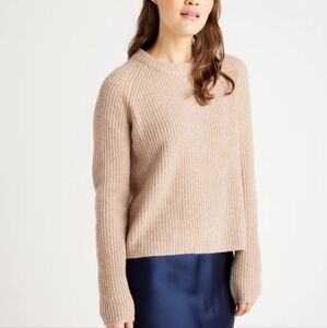 Quince Mongolian Cashmere Fisherman Crewneck Sweater